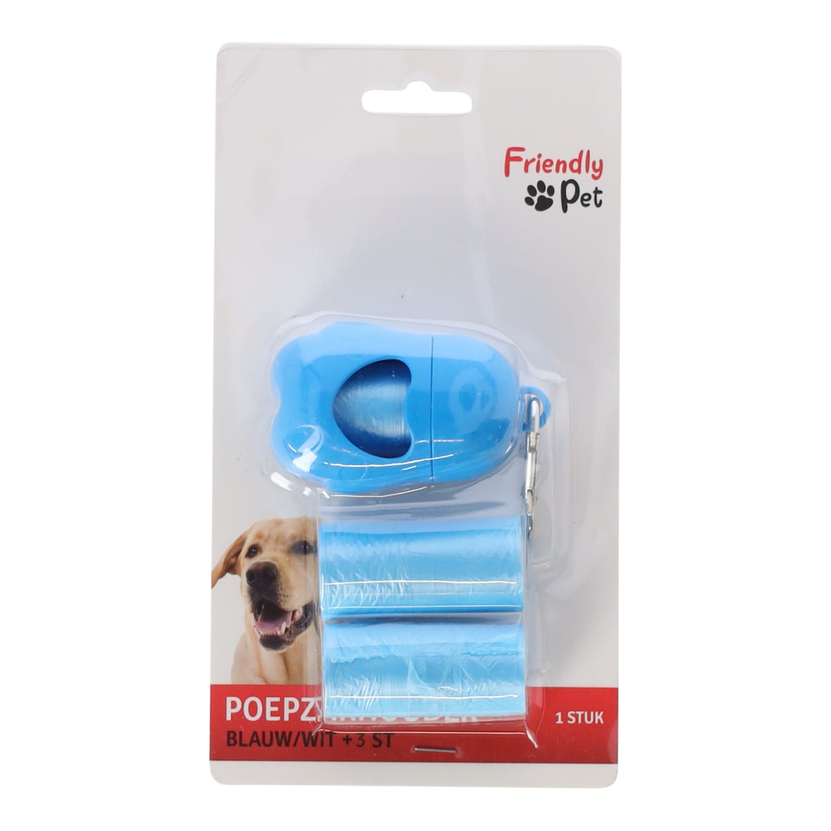 Poepzakhouder + 3st blauw/wit Poepzakhouder + 3st blauw/wit