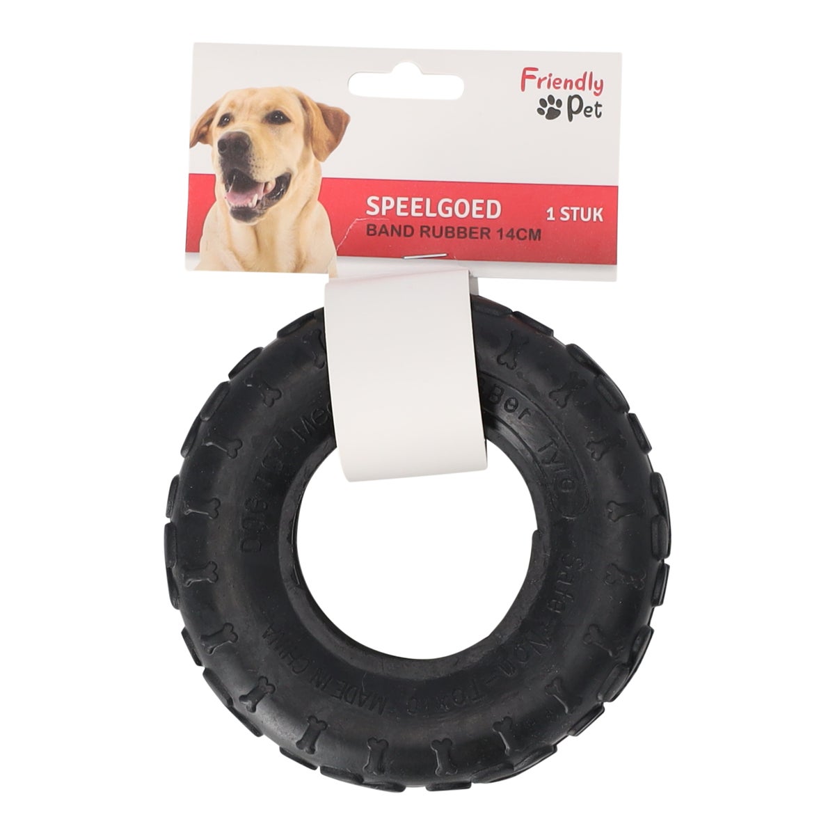 Hondenspeelgoed band rubber 14cm Hondenspeelgoed band rubber 14cm