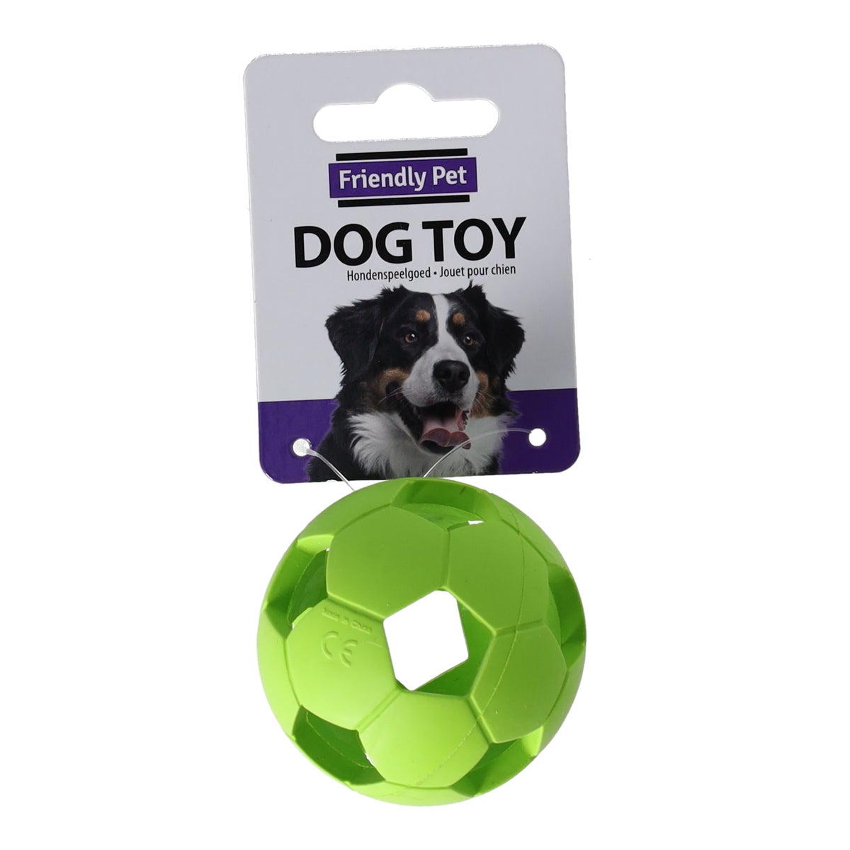 Hondenspeelgoed voetbal rubber 6cm Hondenspeelgoed voetbal rubber 6cm