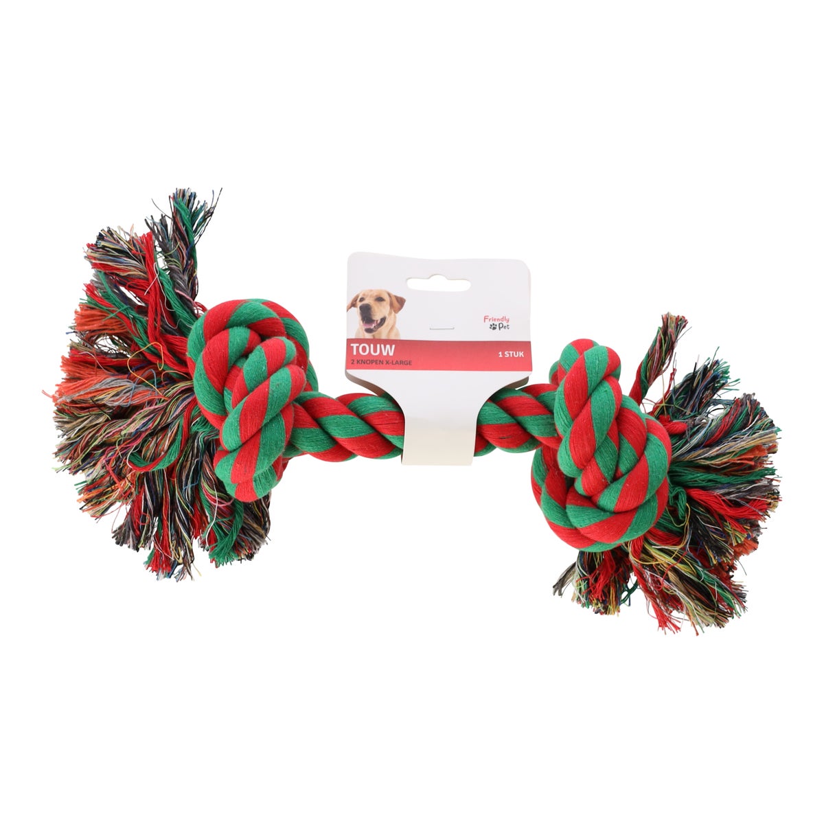 Touw hond kleur 2 knopen x-large Touw hond kleur 2 knopen x-large