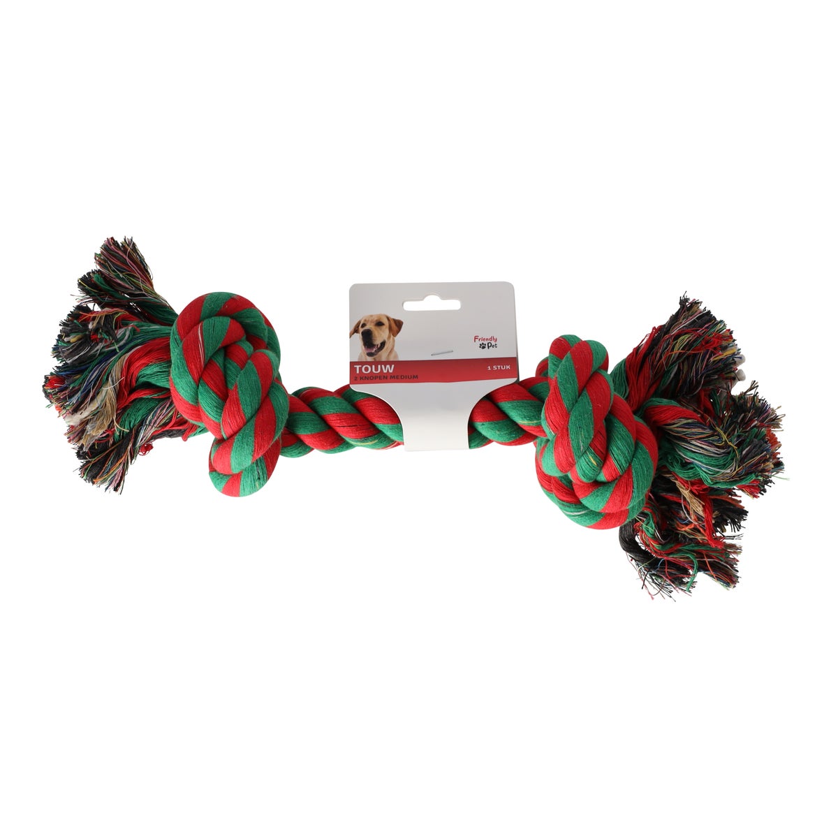 Touw hond kleur 2 knopen jumbo Touw hond kleur 2 knopen jumbo