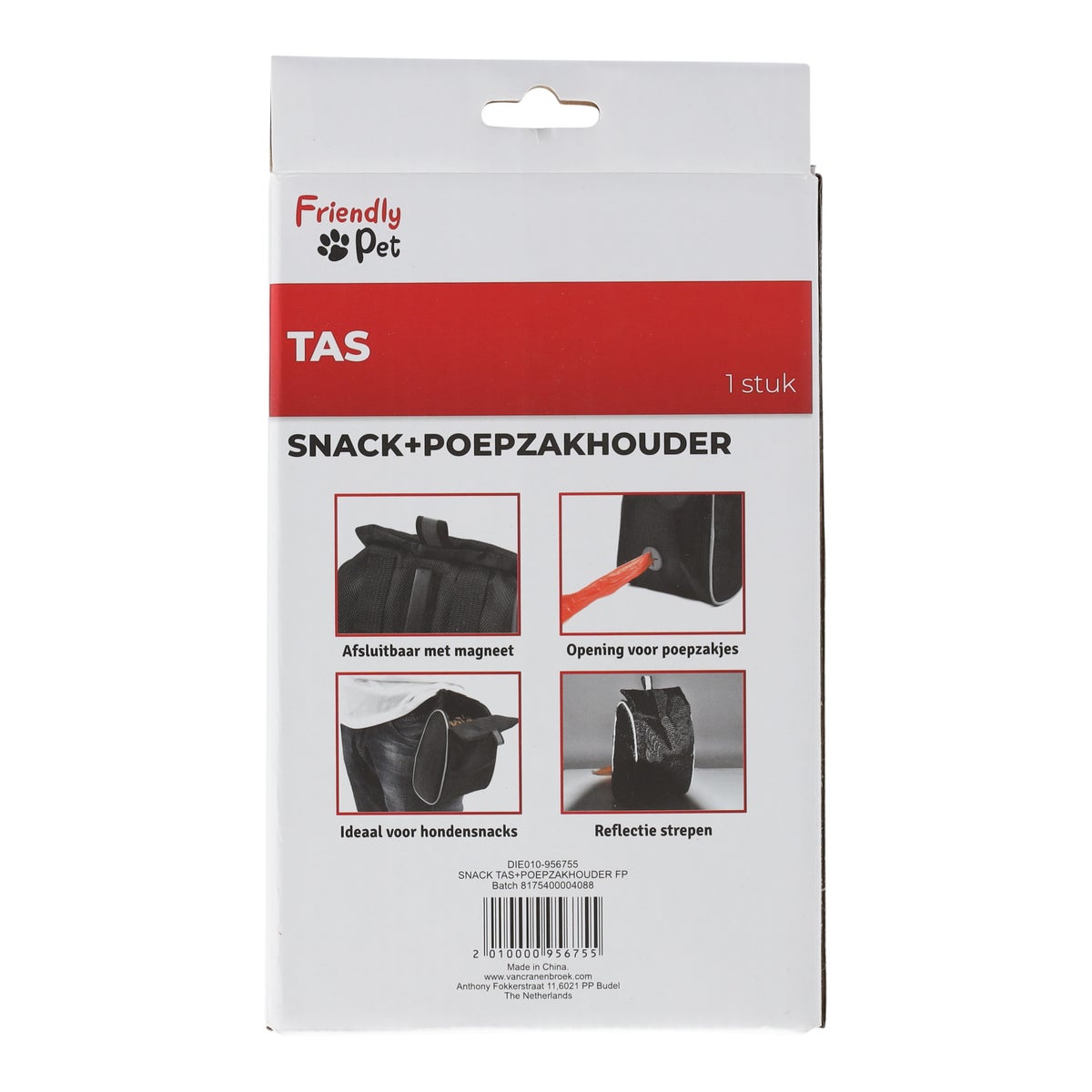 Snack tas met poepzakhouder Snack tas met poepzakhouder