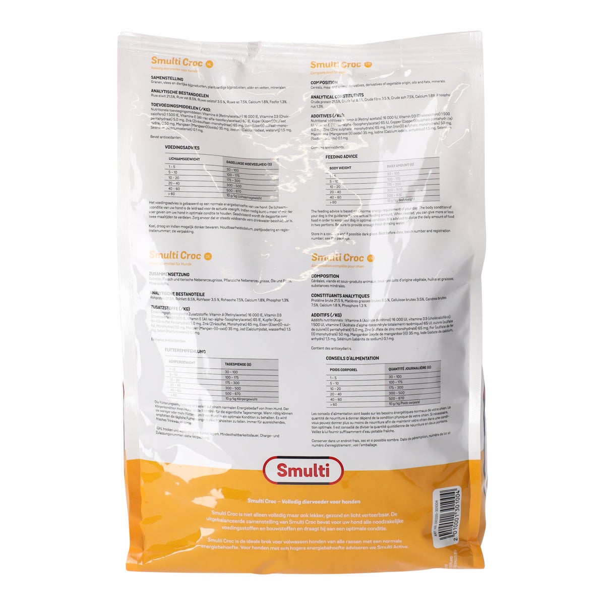 Voer hond Croc 3kg Smulti Voer hond Croc 3kg Smulti