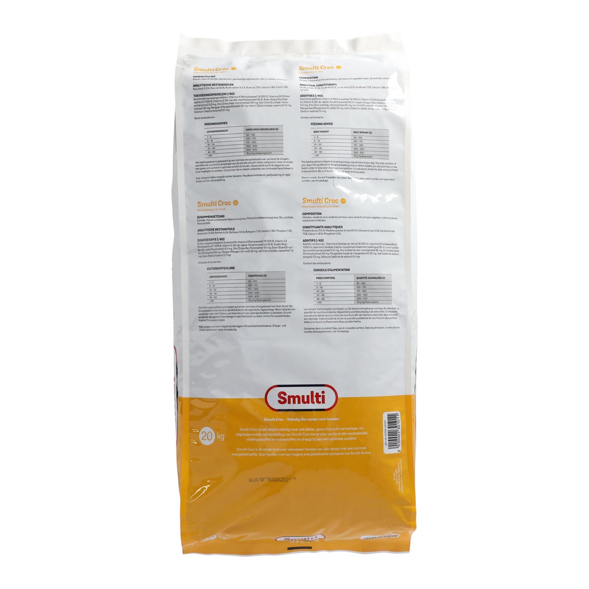 Smulti Croc hondenvoer 20kg Smulti Croc hondenvoer 20kg