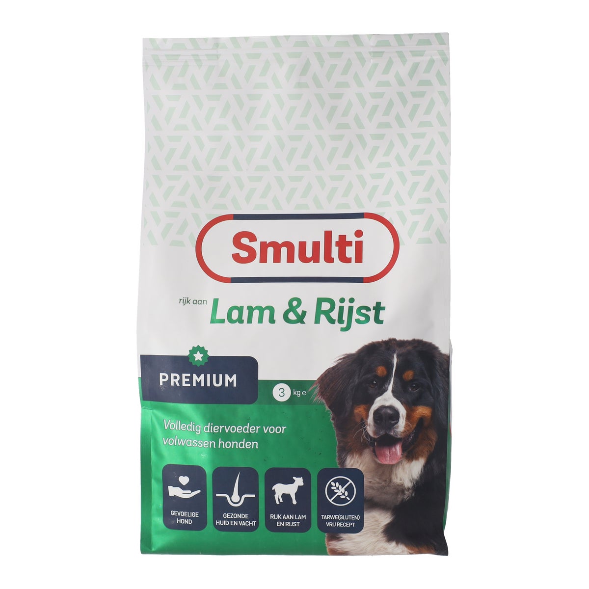 Voer hond Premium lam en rijst 3 kg Smulti Voer hond Premium lam en rijst 3 kg Smulti