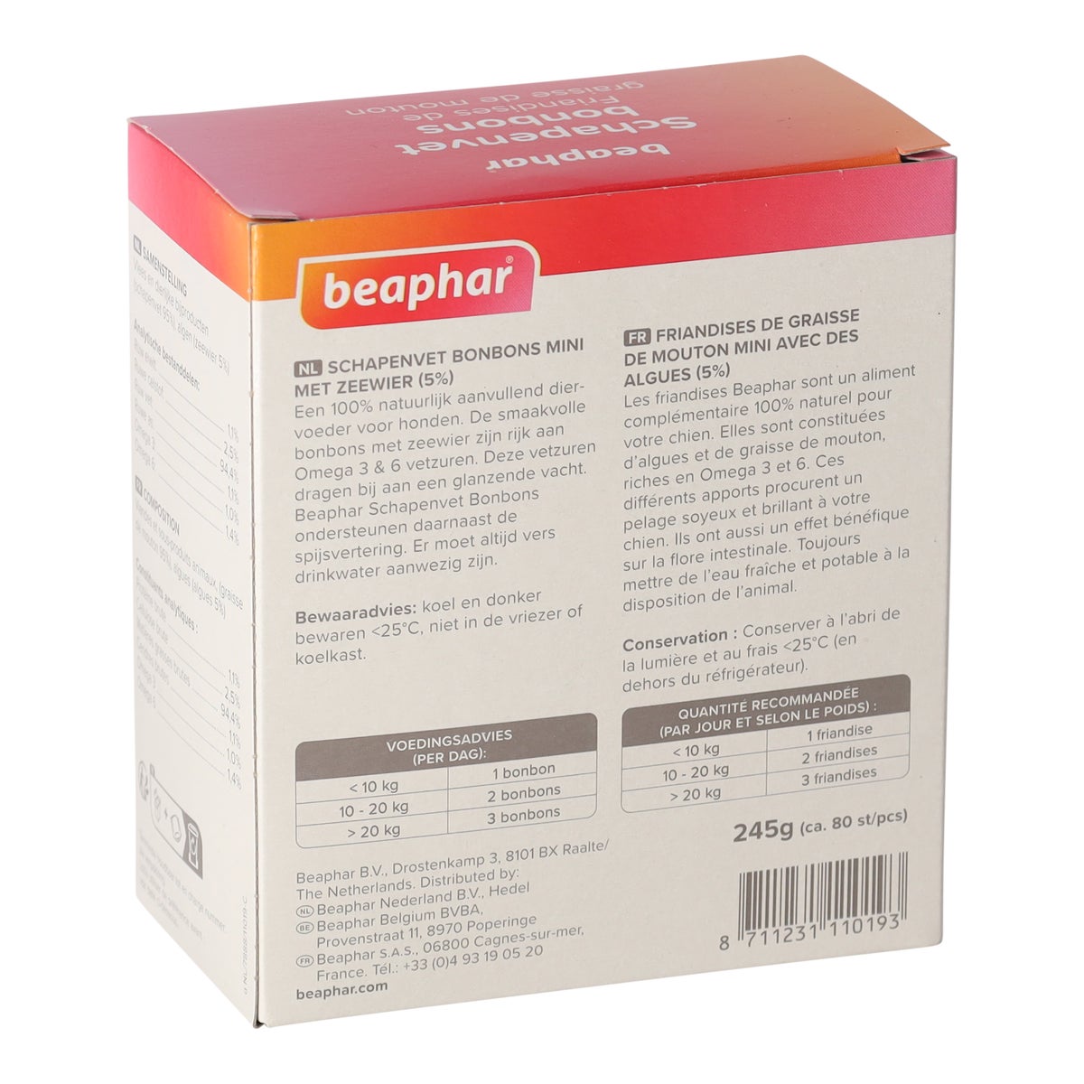 Schapenvet bonbons mini zeewier Schapenvet bonbons mini zeewier