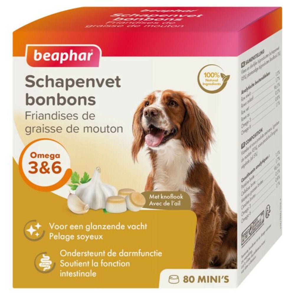Schapenvet bonbons mini knoflook Schapenvet bonbons mini knoflook