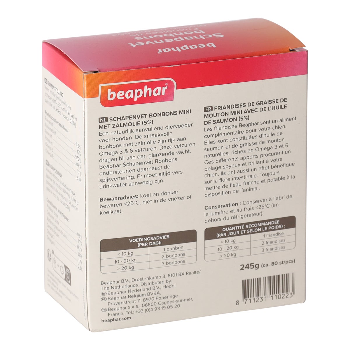 Schapenvet bonbons mini zalm Schapenvet bonbons mini zalm