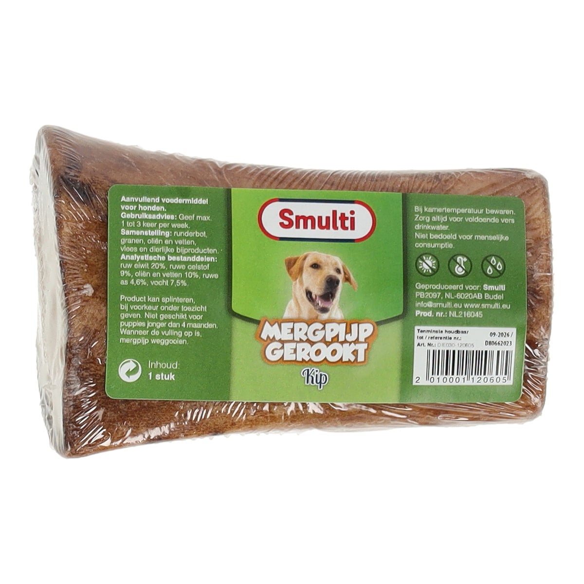 Hondensnack mergpijp gerookt kip Hondensnack mergpijp gerookt kip