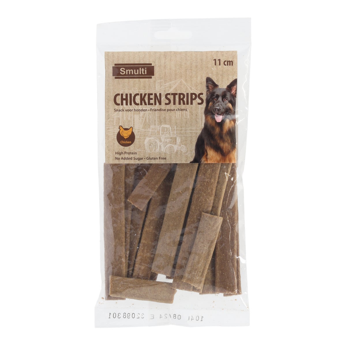 Hondensnack nature kippenstrips 100g Hondensnack nature kippenstrips 100g