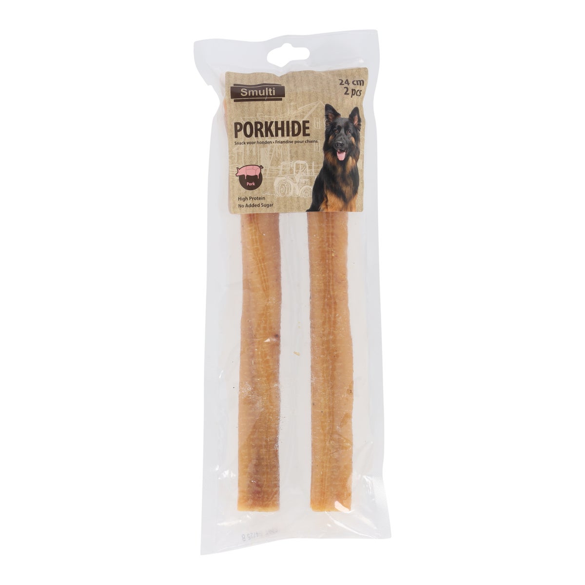Hondensnack nature varkensrol 24 cm 2 stuks Hondensnack nature varkensrol 24 cm 2 stuks