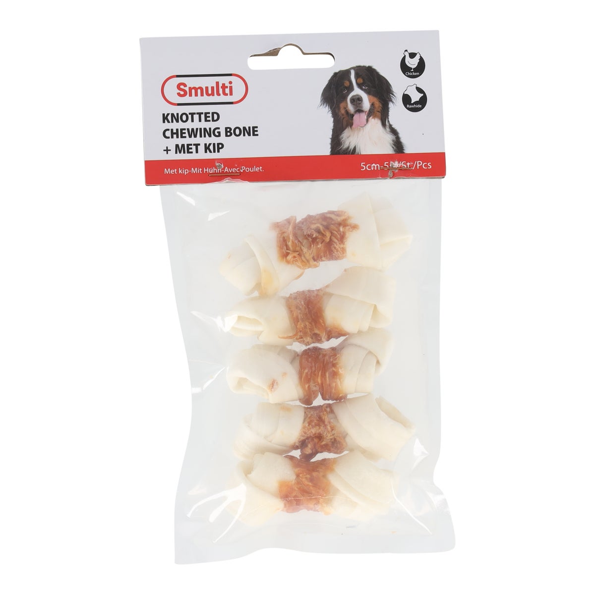 Hondensnack kip knoopbeen 5 cm 5st Hondensnack kip knoopbeen 5 cm 5st