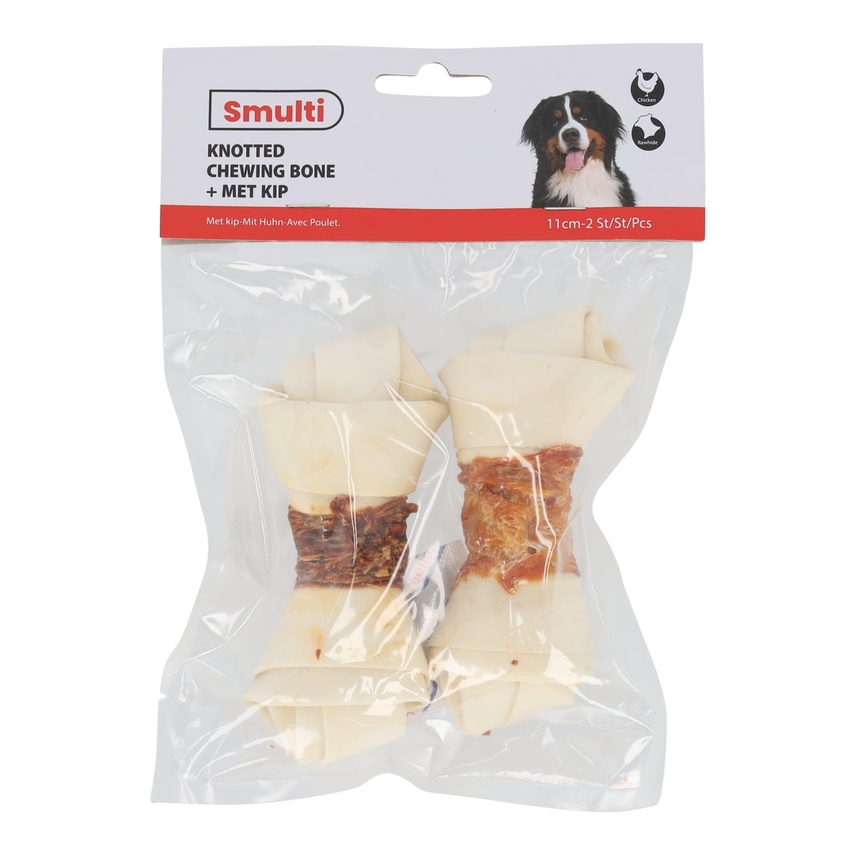Hondensnack kip knoopbeen 11cm 2st Hondensnack kip knoopbeen 11cm 2st
