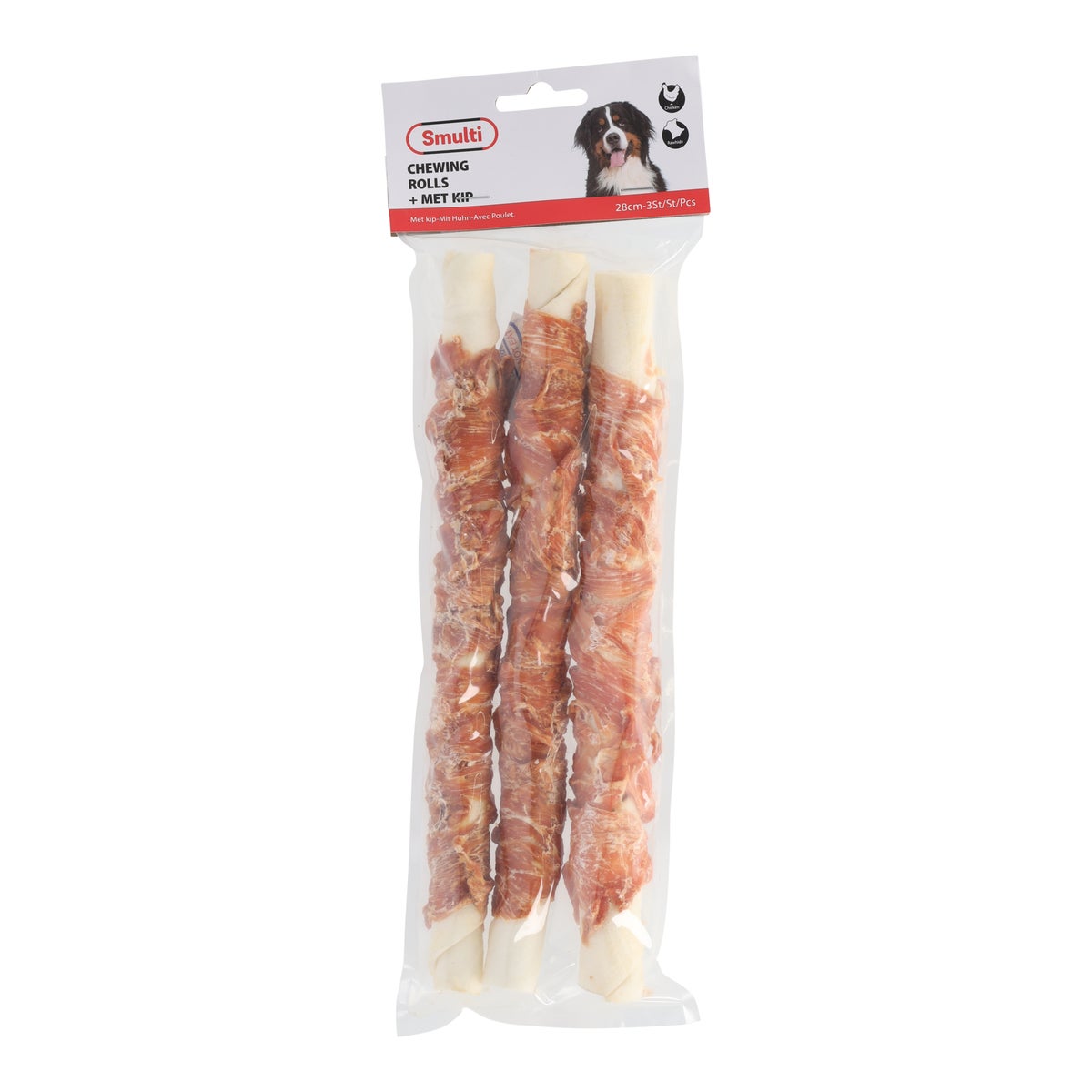 Hondensnack kip stick 28 cm 3 stuks Hondensnack kip stick 28 cm 3 stuks