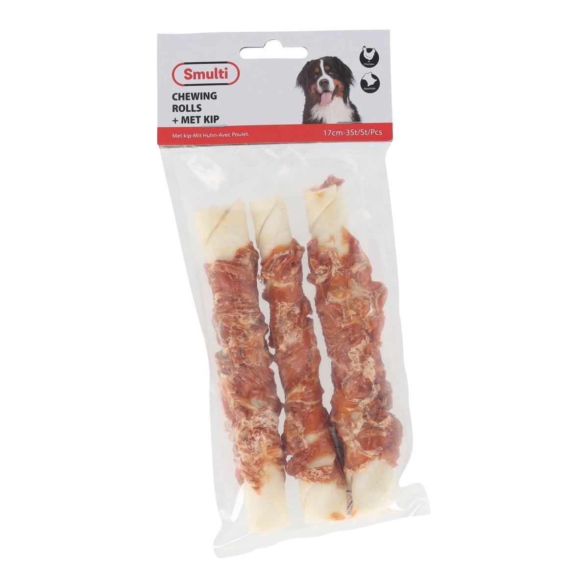 Hondensnack kip stick 17 cm 3st. Hondensnack kip stick 17 cm 3st.