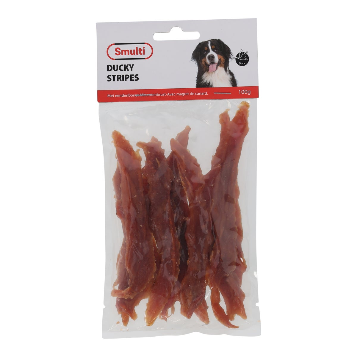 Hondensnack eend strips 100 g Hondensnack eend strips 100 g
