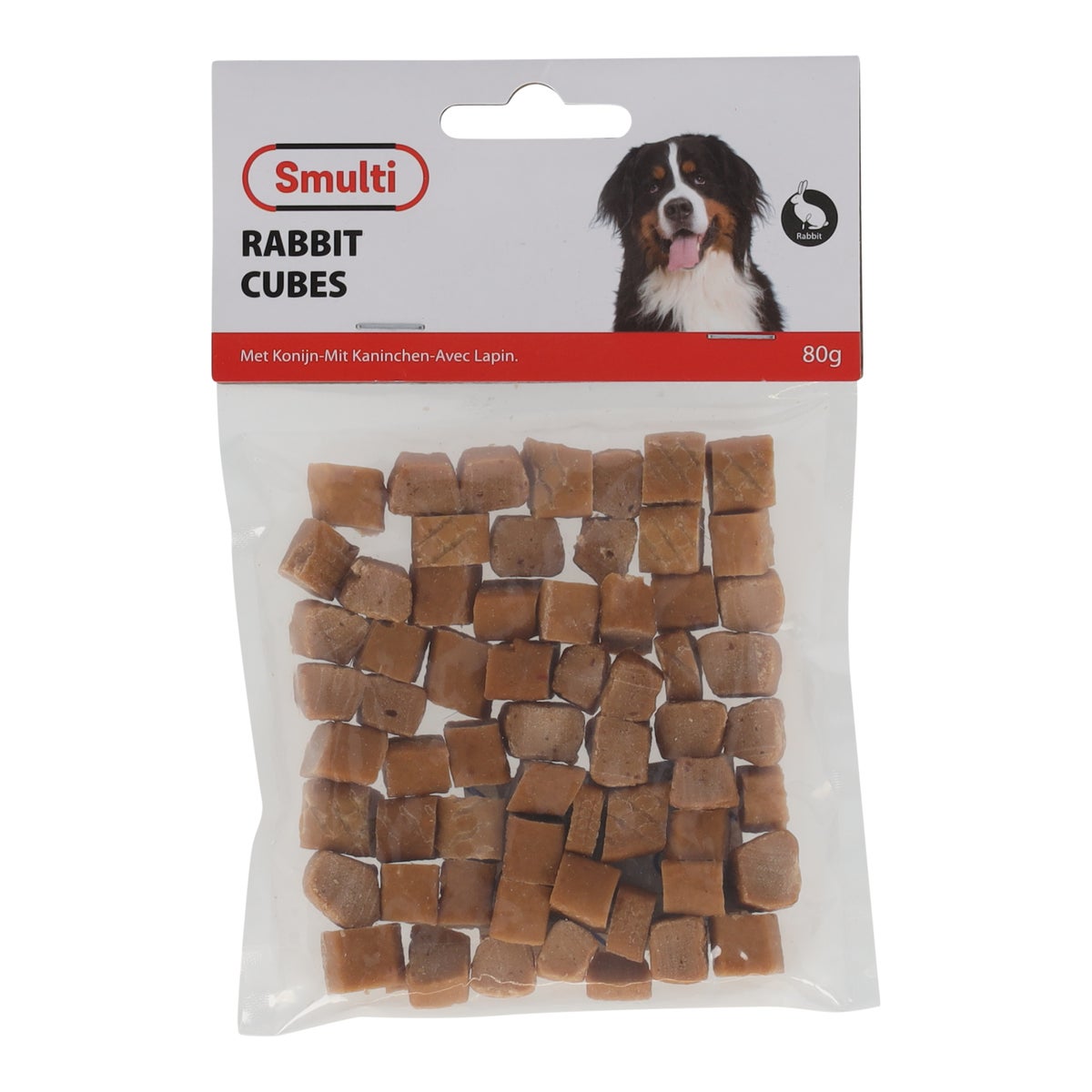 Hondensnack konijn blokjes 80 g Hondensnack konijn blokjes 80 g