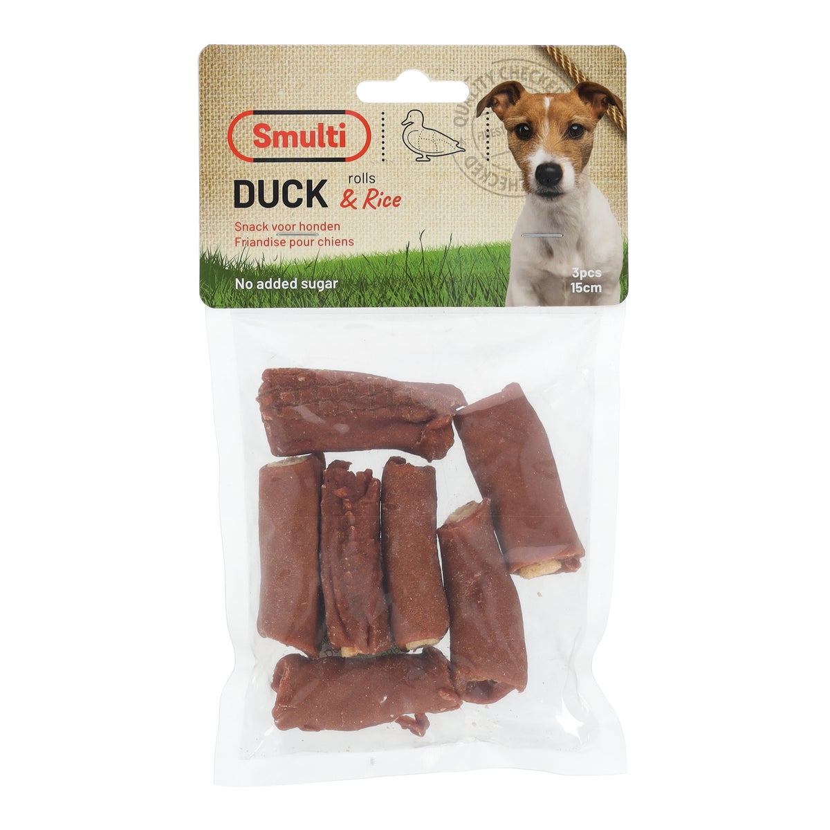 Hondensnack eend met rijst 85 g Hondensnack eend met rijst 85 g