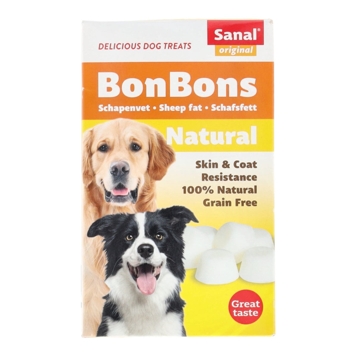 Hondensnack schapenvet bonbons naturel Hondensnack schapenvet bonbons naturel