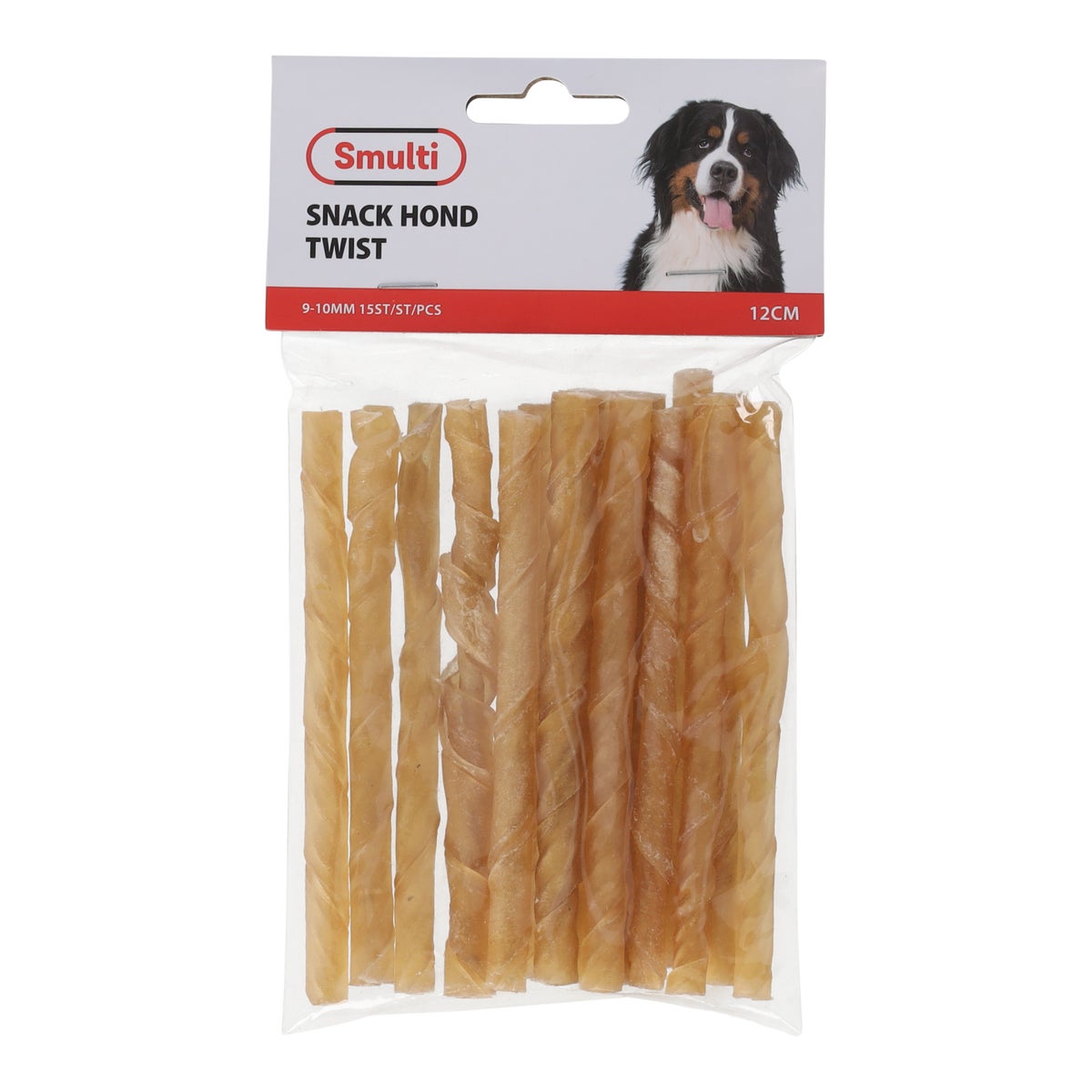Hondensnack twist 12 cm 9-10 mm 15 stuks Hondensnack twist 12 cm 9-10 mm 15 stuks