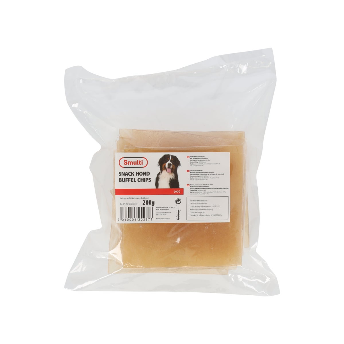 Hondensnack buffel chips 220G Hondensnack buffel chips 220G