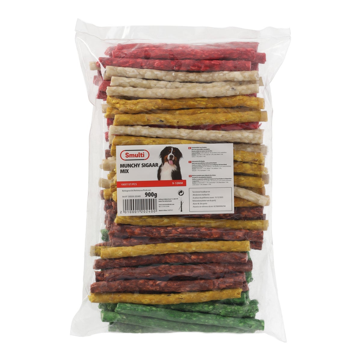 Munchy sigaar 9-10mm mix 100st Munchy sigaar 9-10mm mix 100st