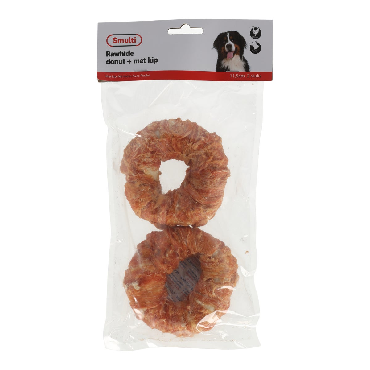 Hondensnack kip donut 12 cm 2st Hondensnack kip donut 12 cm 2st