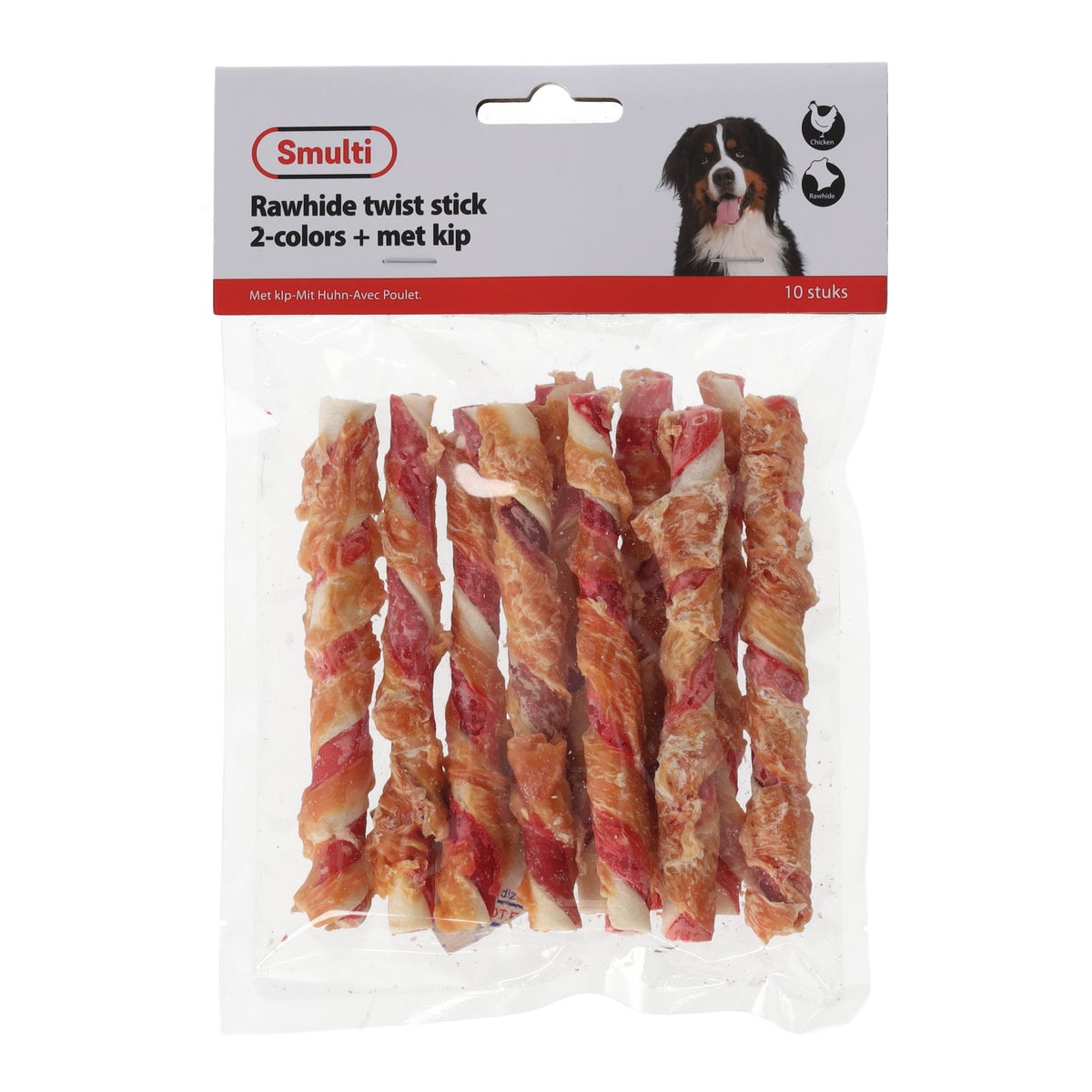 Hondensnack kip stick 12 cm duo 10 stuks Hondensnack kip stick 12 cm duo 10 stuks
