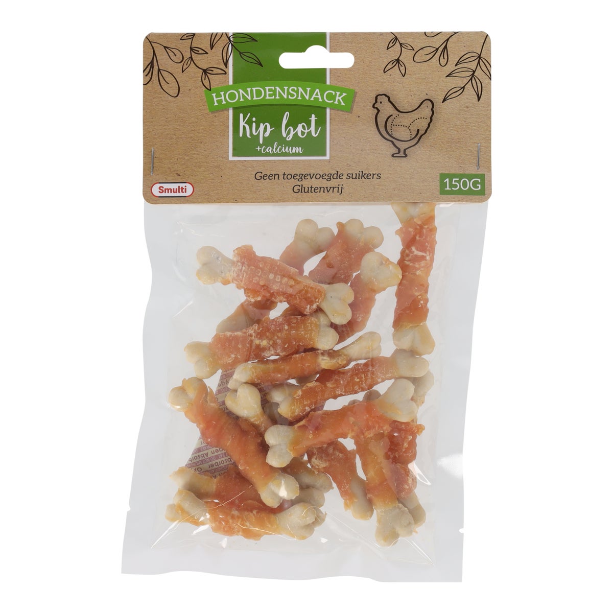 Hondensnack calcium bone kip 150G Hondensnack calcium bone kip 150G