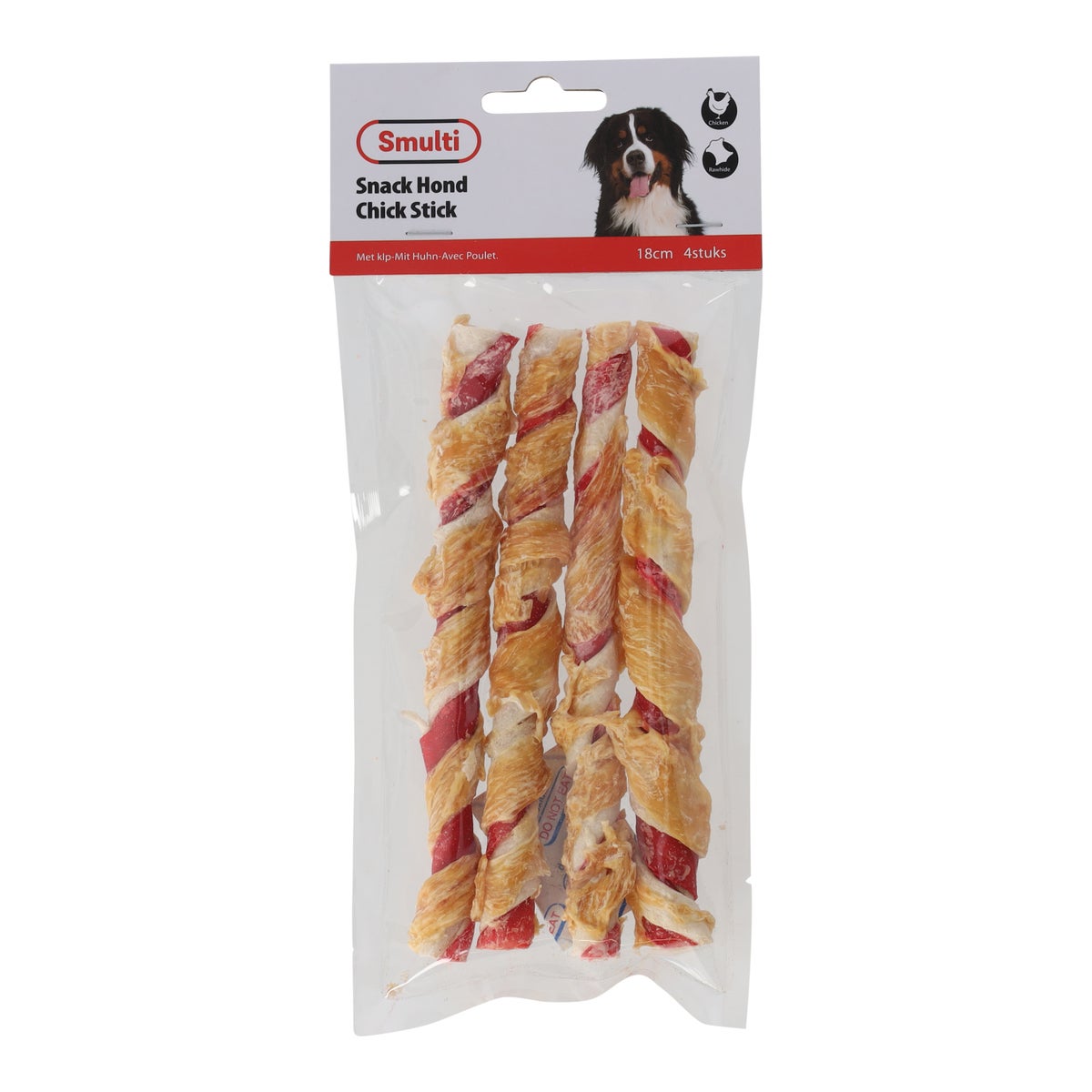 Hondensnack kip stick 18cm duo 4st Hondensnack kip stick 18cm duo 4st