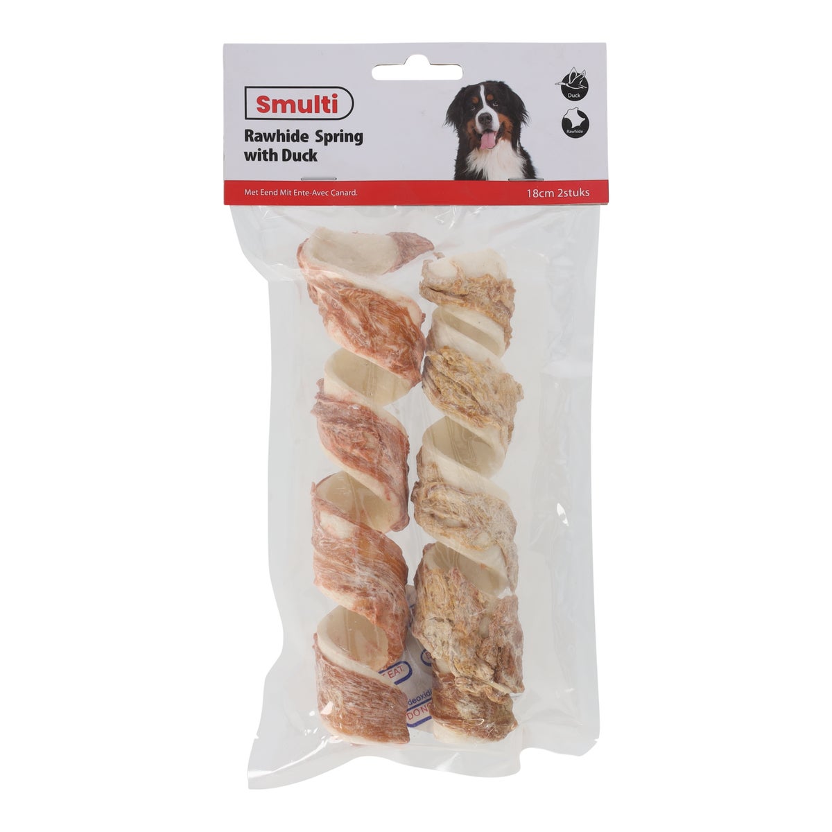 Hondensnack duck spring 18 cm 2 stuks Hondensnack duck spring 18 cm 2 stuks