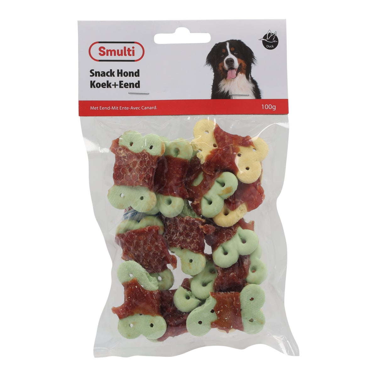 Hondensnack koek met eend 100 g Hondensnack koek met eend 100 g
