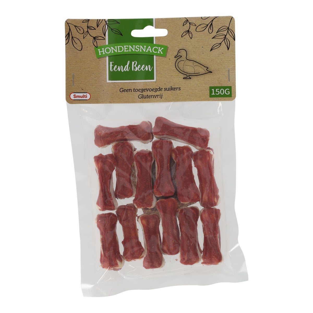 Hondensnack been eend 5 cm 150G Hondensnack been eend 5 cm 150G