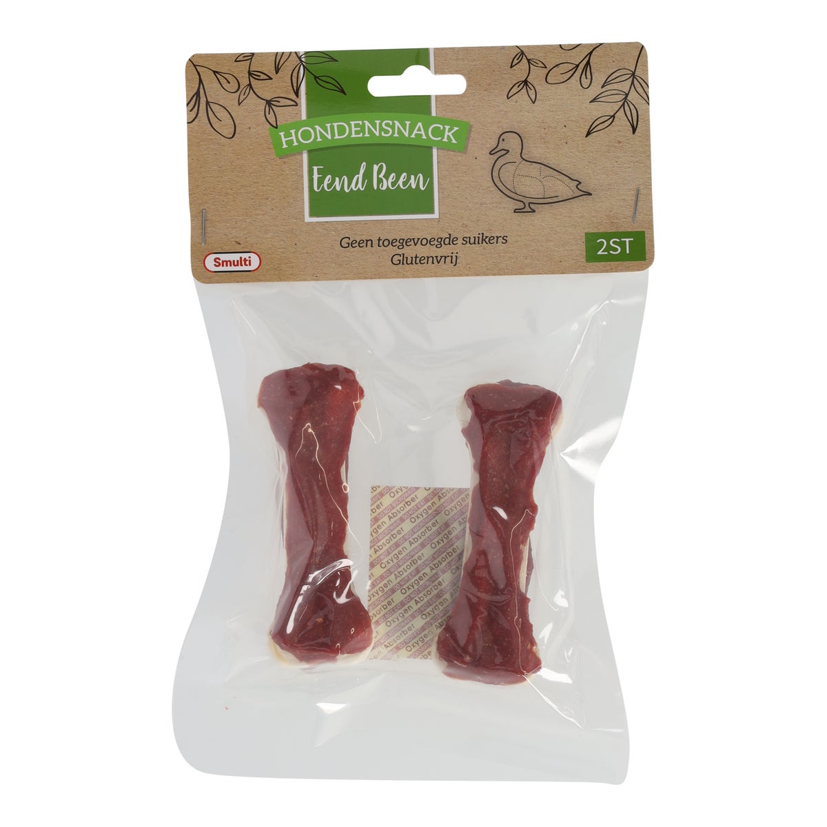 Hondensnack been eend 10cm 2st Hondensnack been eend 10cm 2st