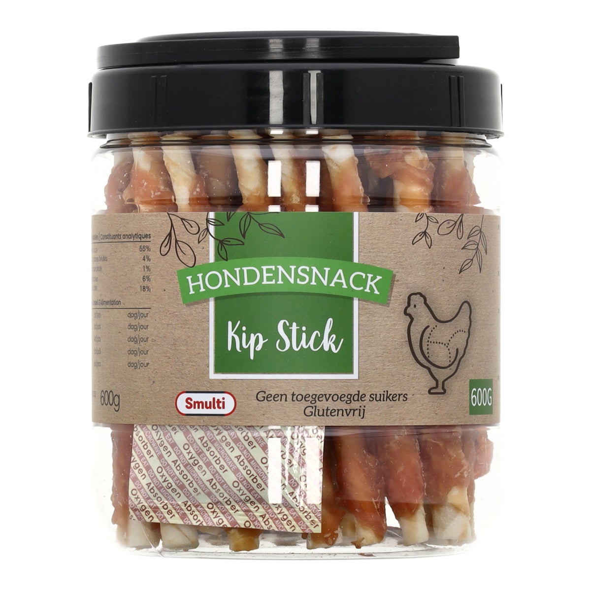 Hondensnack stick kip 12 cm 600G Hondensnack stick kip 12 cm 600G