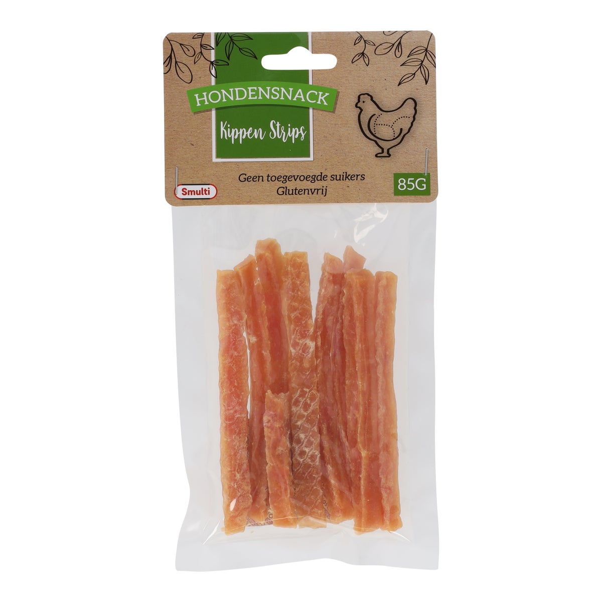 Hondensnack kip strips 85G Hondensnack kip strips 85G