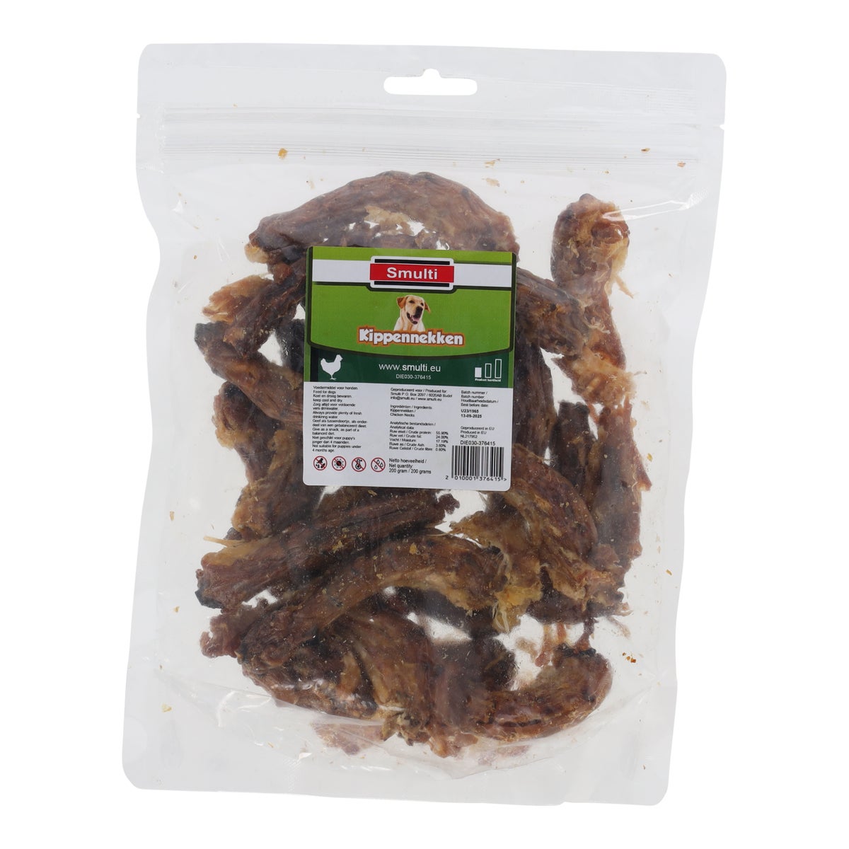 Hondensnack kippennek 200g Smulti Hondensnack kippennek 200g Smulti