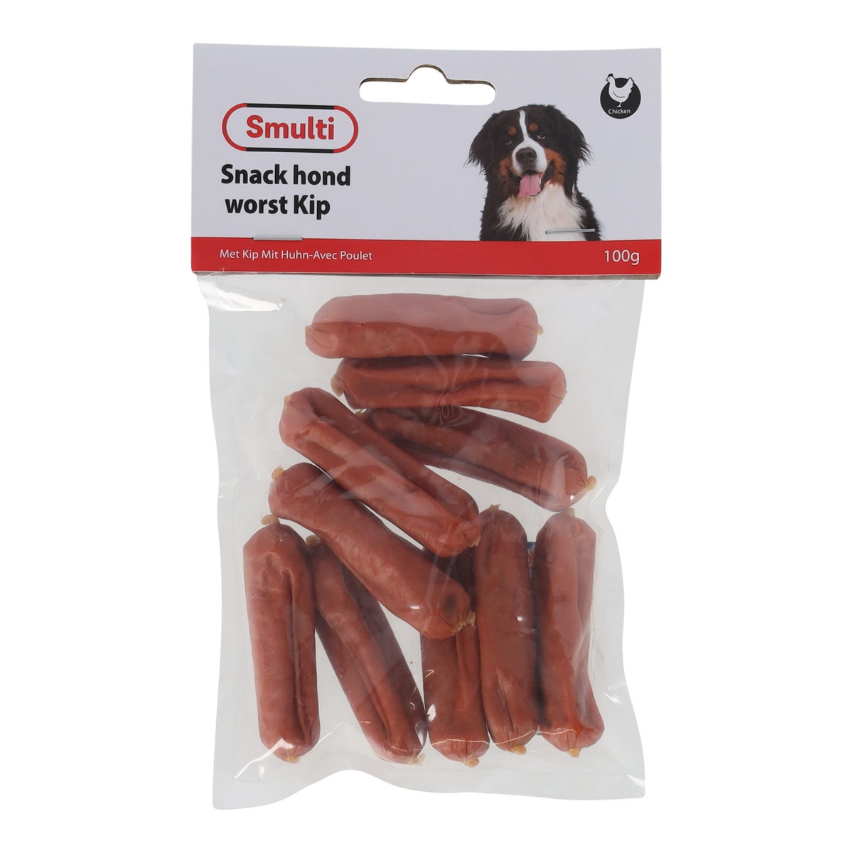 Hondensnack worst en kip 100 gr Hondensnack worst en kip 100 gr