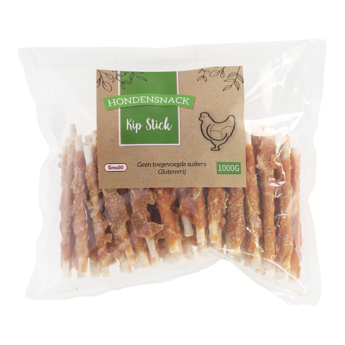 Hondensnack kip stick 12cm 1000g Hondensnack kip stick 12cm 1000g