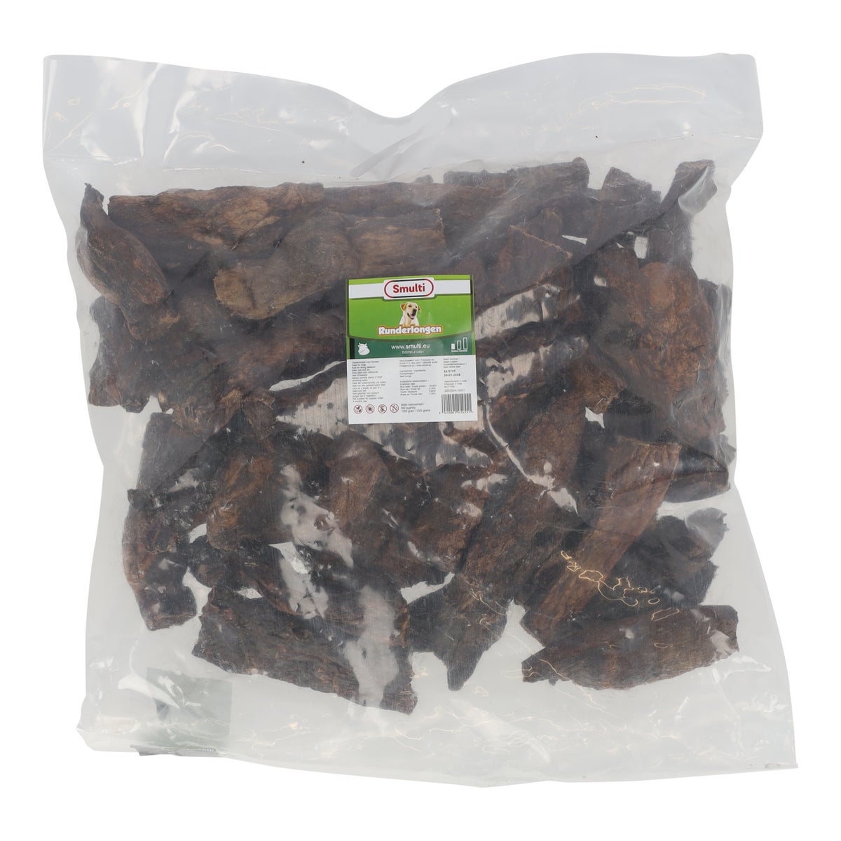 Snack hond runderlong 1000 g Smulti Snack hond runderlong 1000 g Smulti