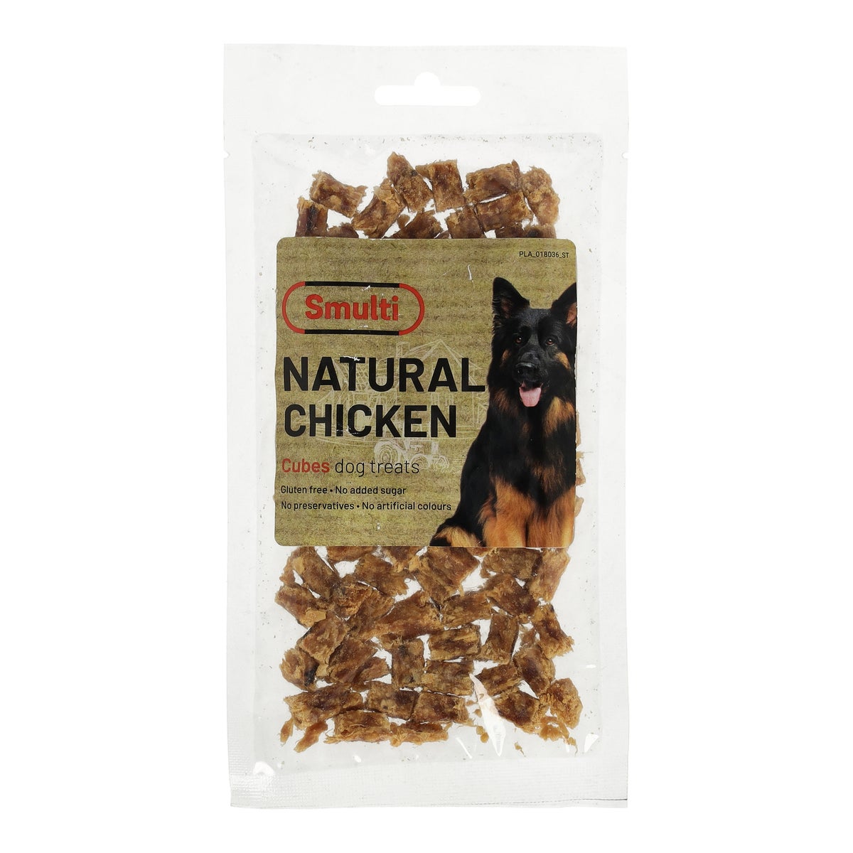 Hondensnack nature kip blokjes 80g Smulti Hondensnack nature kip blokjes 80g Smulti