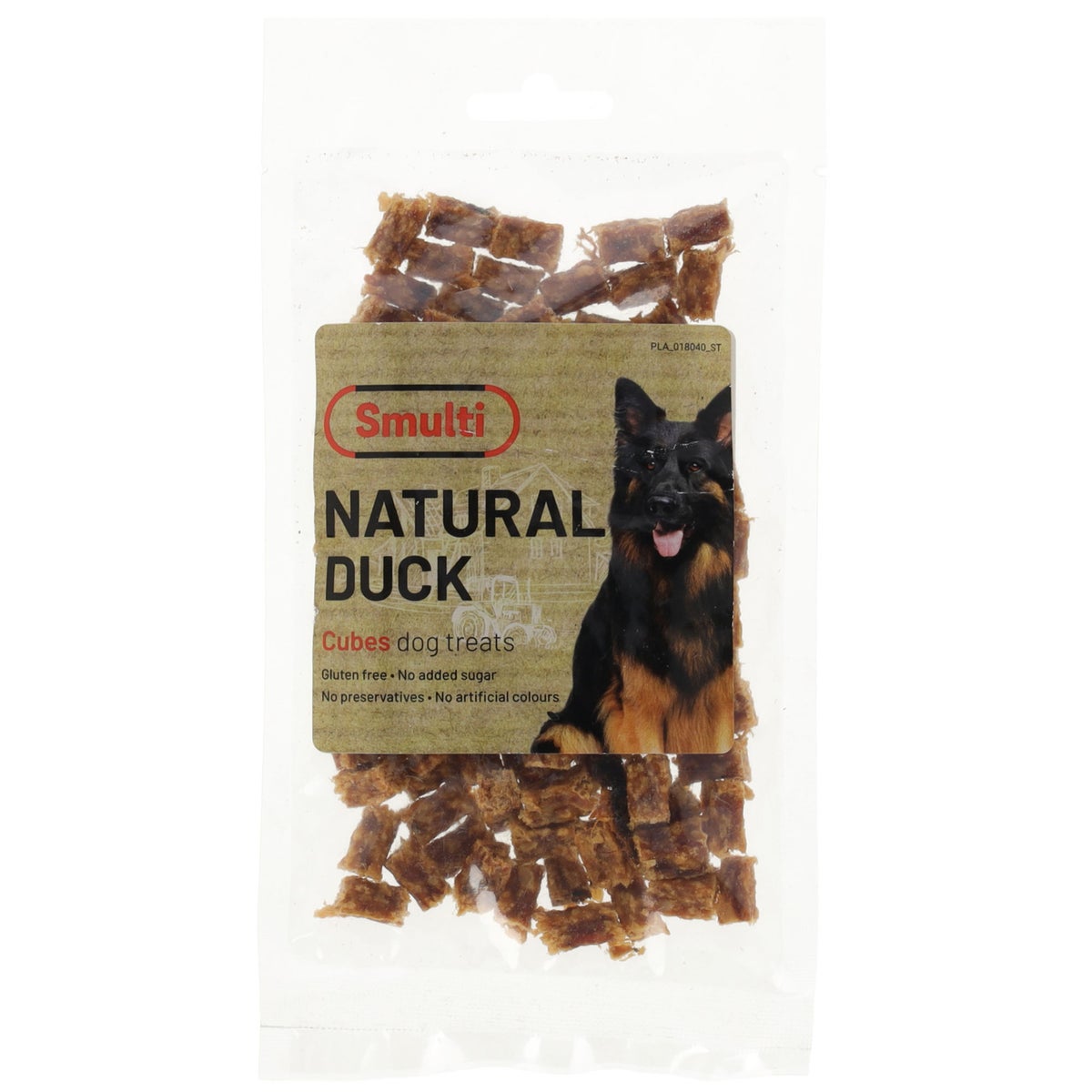 Hondensnack eend blokjes 80g Smulti Hondensnack eend blokjes 80g Smulti