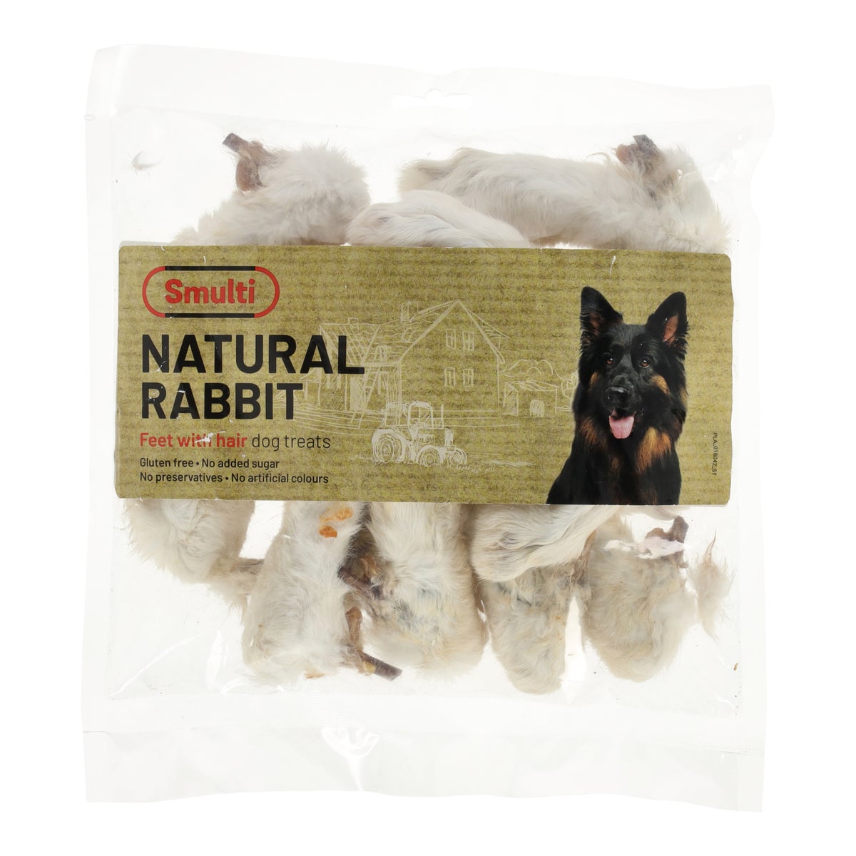Hondensnack nature konijnenpoot met haar 200 g Smulti Hondensnack nature konijnenpoot met haar 200 g Smulti