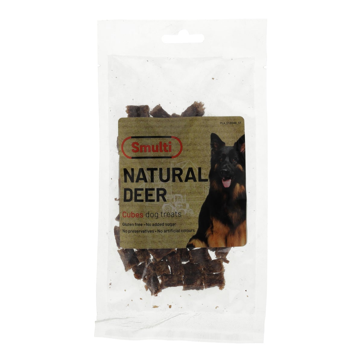 Hondensnack nature hert blokjes 80g Smulti Hondensnack nature hert blokjes 80g Smulti