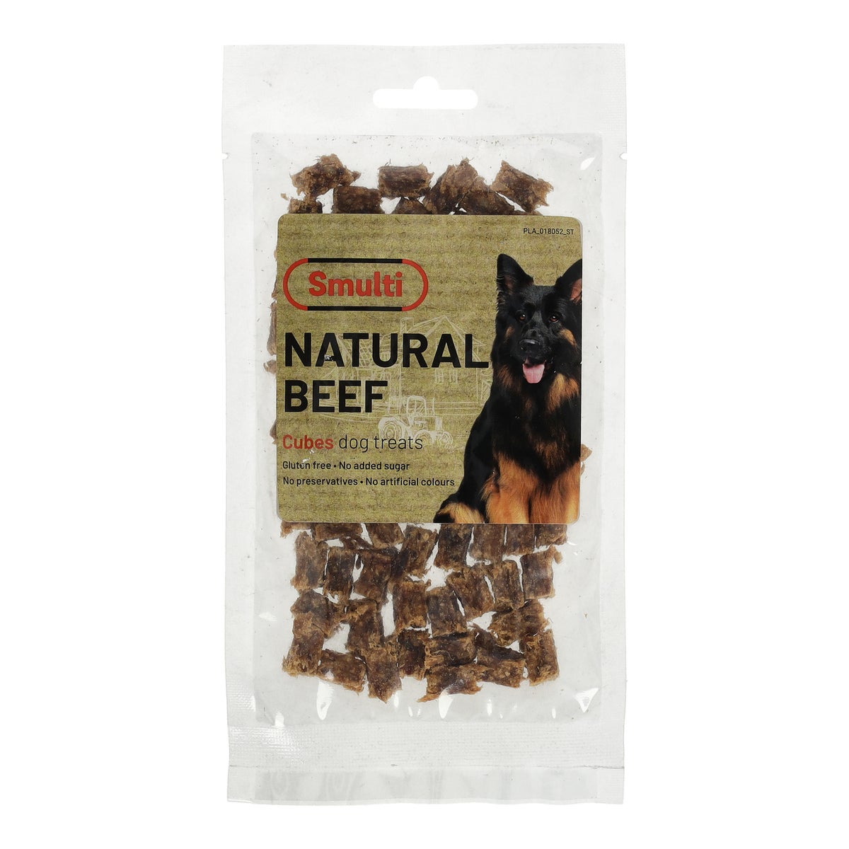 Hondensnack nature rund blokjes 80g Smulti Hondensnack nature rund blokjes 80g Smulti