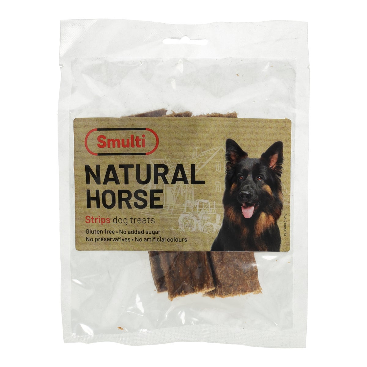 Hondensnack nature paard strips 100g Smulti Hondensnack nature paard strips 100g Smulti