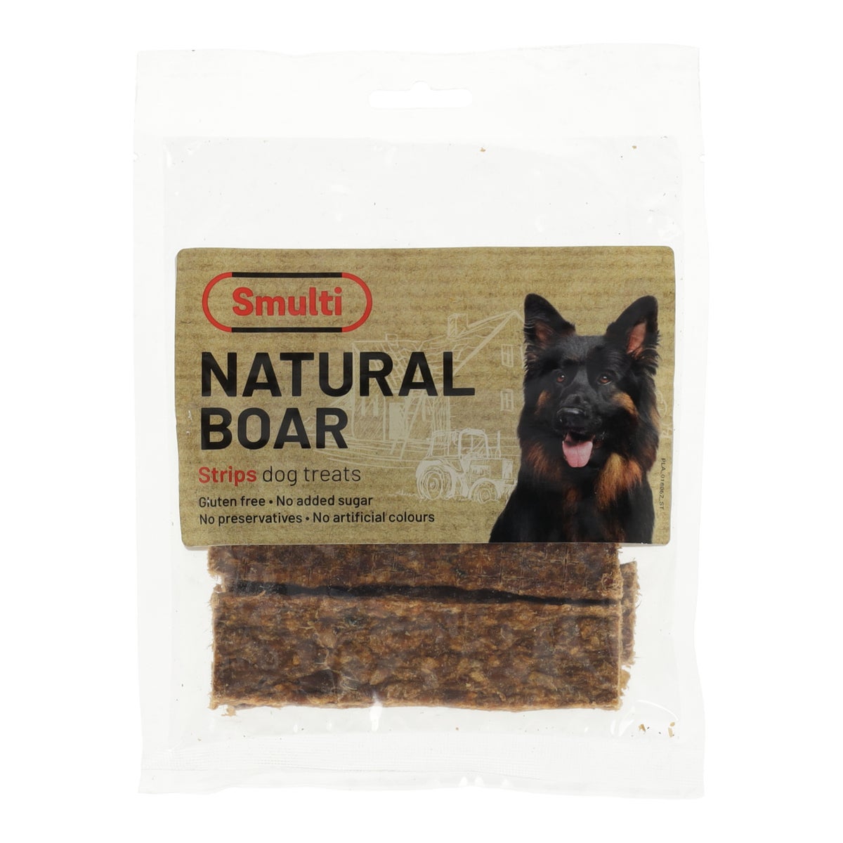 Hondensnack nature everzwijn strips 100g Smulti Hondensnack nature everzwijn strips 100g Smulti