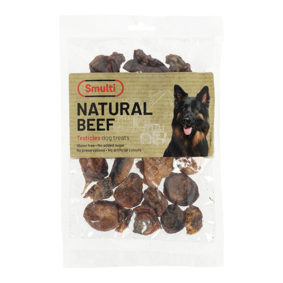 Hondensnack rundertestikels 200g Smulti Hondensnack rundertestikels 200g Smulti