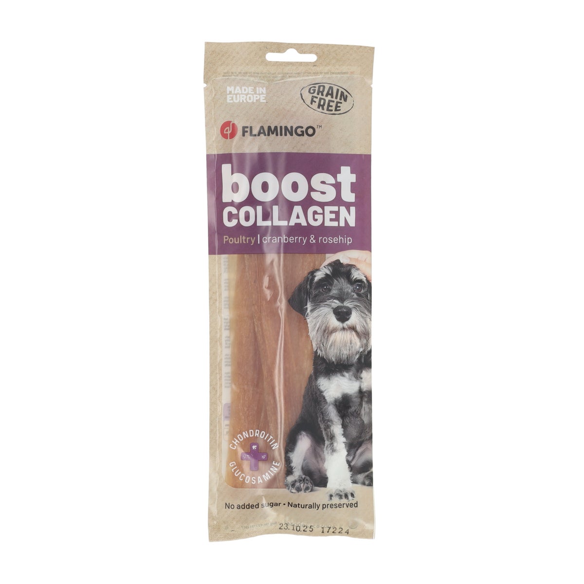 Hondensnack boost strips kip met collageen 60 g Hondensnack boost strips kip met collageen 60 g