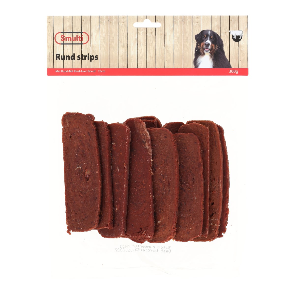Hondensnack rund strips 300g Hondensnack rund strips 300g